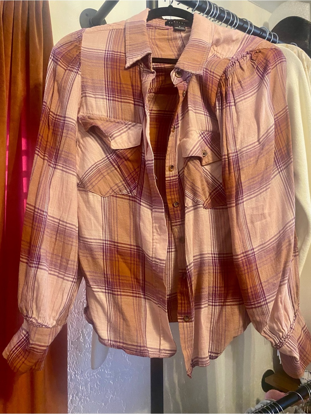 Sanctuary Plaid Button-Down Shirt